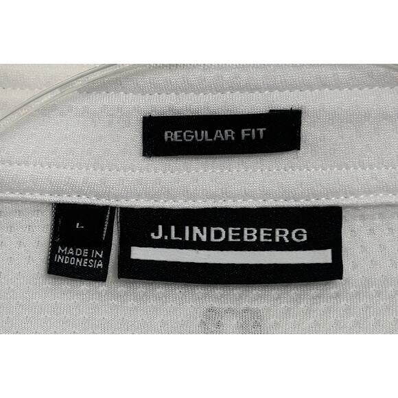 J.Lindeberg Jord Regular Fit Golf Shirt Barbados Cherry Men’s Size L - Picture 7 of 11